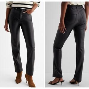 Express Super High Waisted Faux Leather '90s Slim Pant size 4